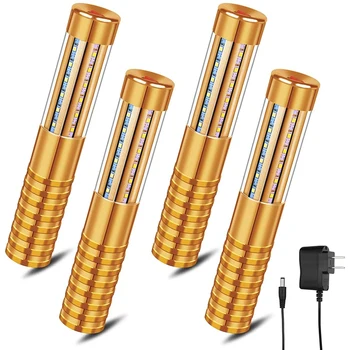 4 бр. LED строб за многократна употреба LED светлина акумулаторна шампанско LED бутилка услуга и зарядно устройство, US Plug