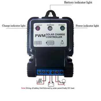 12 V 10A PWM интелигентен контролер за зареждане на слънчева контролер на множествена система за защита на дома