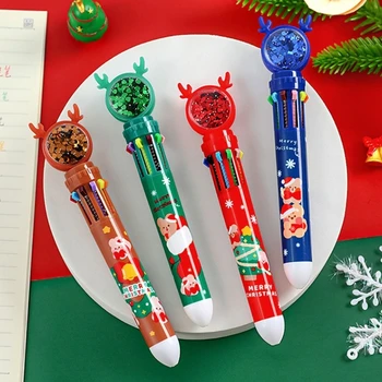 10 цвята совалка писалки 0.5mm прибиращ химикалка Коледа лосове мастило-писалки за офис училищни пособия Коледа Dropship