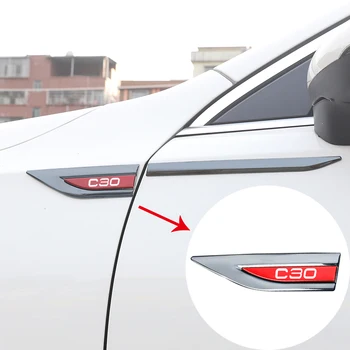 Стикери за калници с метално лого на автомобила персонализирани декоративни странични маркери за Volvo C30 с лого Аксесоари за кола