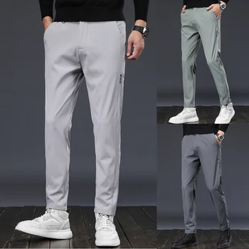 Мъжки ежедневни панталони 2023 Есен Зима Висококачествена еластичност Голф панталони Мода Универсални дишащи бизнес панталони