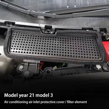 Futhope Модел 3 Капак за отдушник на въздушния поток на автомобила за Tesla Модел 3 2021-2023 Вход за въздух Защитен автоматичен филтър Климатик прах капак