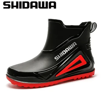 2024 Нови летни мъже водоустойчиви външни водни гумени обувки за газене Зимни износоустойчиви дъждовни ботуши Неплъзгащи се риболовни туристически обувки