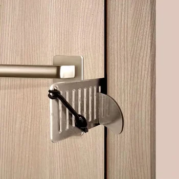 Door Lock Security For Travel Heavy Duty Portable Door Lock Stoppers Hotel Door Jammer Home Security Lock Latch Device Apartment