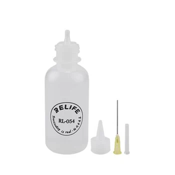 RELIFE RL-054 50ML Бутилка с разтворител Накрайник на иглата Запояване Почистване Течен поток Дозатор за алкохолно масло Пластмасов почистващ препарат за ръчни бутилки