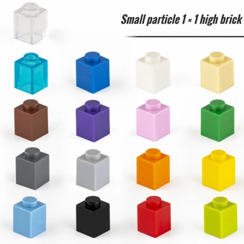 100pcs малки частици 3005 висока тухла 1x1 строителни блокове части DIY блокове съвместими с творчески подарък замък играчки