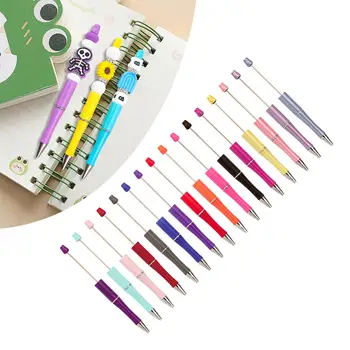 16 парчета Beadable Pens комплекти многофункционални творчески DIY печат топчета химикалка за дневник Draw водене на бележки изпит офис