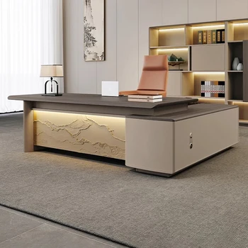 Нов дизайн L образен изпълнителен шеф офис бюро рецепция ъгъл компютърни бюра картотеки Mesa Escritorio мебели за дома
