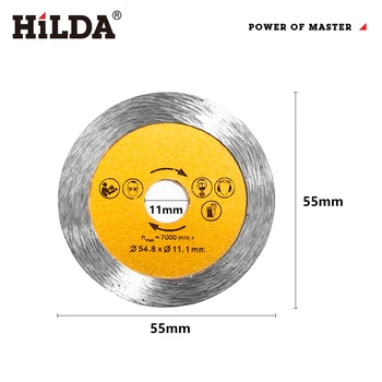 HILDA 54.8mm циркулярен диск Mini Saw Disc Diamond Saw Blade с 6mm джолан за рязане на камък HILDA 54.8mm циркулярен диск Mini Saw Disc Diamond Saw Blade с 6mm джолан за рязане на камък 2